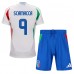 Maillot de foot Italie Gianluca Scamacca #9 Extérieur vêtements enfant Europe 2024 Manches Courtes (+ pantalon court)